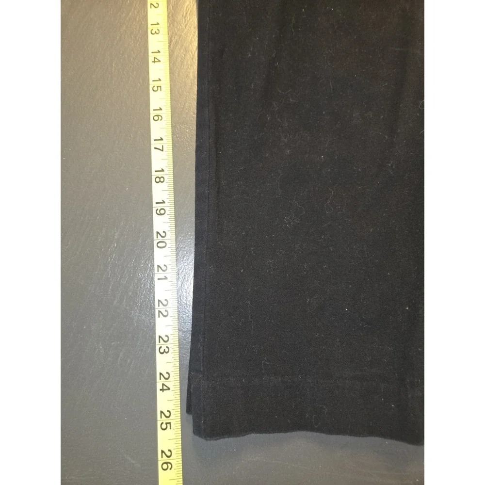 STYLUS Women's Black Dress Pants Cotton Blend Stretch Straight Leg Flat Front